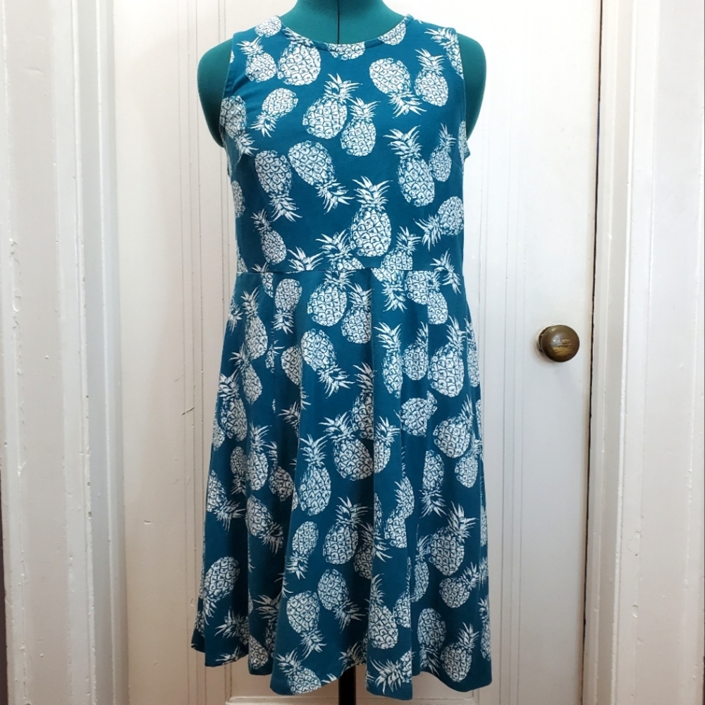 Teal Dress with Pineapples 🍍